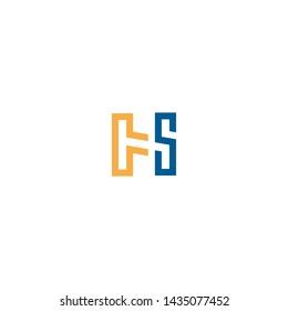 Letter HS Logo Design Template 
