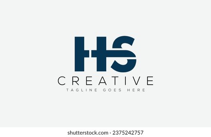 Letter HS logo design template vector illustration
