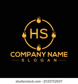 Letter HS logo design template for your company