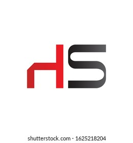 letter HS Logo Design Vector Template. Initial Linked Letter Design HS Vector Illustration