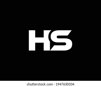 letter hs logo design vector template