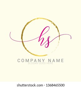 Letter hs logo template Vector