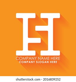 Letter HS, S in H minimal type logo, HS initial modern abstract monogram type icon in vector format.