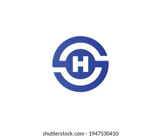 plantilla vectorial de diseño de logotipos de letras hs y sh