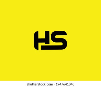 letter hs and sh logo design vector template
