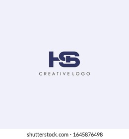 Letter HS or SH Letter mark logo Inspiration