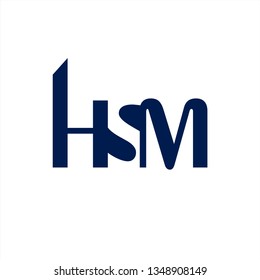 letter HSM logo design template . HSM . logo template . business logo . negative space logo