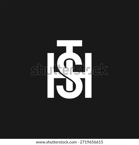 letter HST monogram logo design element vector template