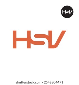 Letter HSV Logo Negative Space