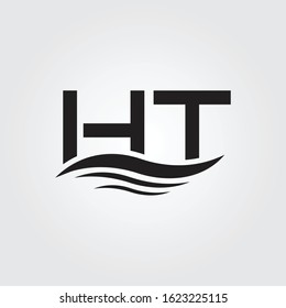 letter HT Logo Design Vector Template. Initial Linked Letter Design HT Vector Illustration