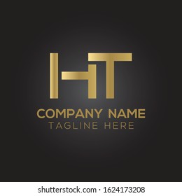 letter HT Logo Design Vector Template. Initial Linked Letter Design HT Vector Illustration