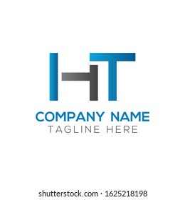 letter HT Logo Design Vector Template. Initial Linked Letter Design HT Vector Illustration