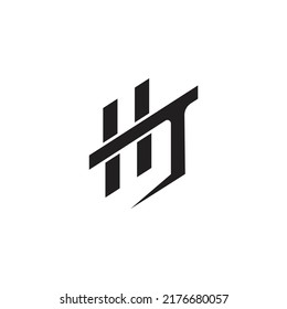 Letter HT logo design vector