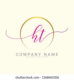 Letter ht logo template Vector
