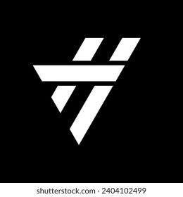 Diseño del logotipo de la letra HT o TH
