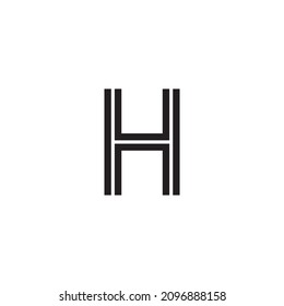 Letter Hu Line Invisible H Double Stock Vector (Royalty Free ...