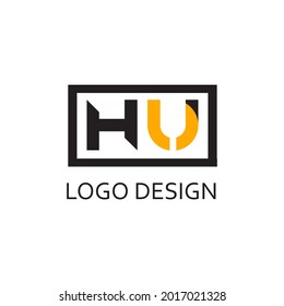 letter hu for logo company design