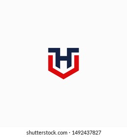 letter H+V concept, abstract modern logo vector 