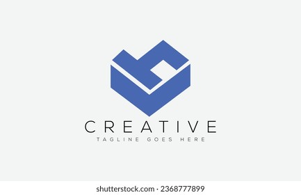 Plantilla de diseño de logotipo HV carta ilustración vectorial