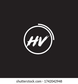 Letter HV logo icon flat and vector design template.
