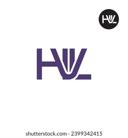 Logo-Design des Briefes HVL Monogram