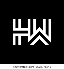 Letter HW creative monogram logo design