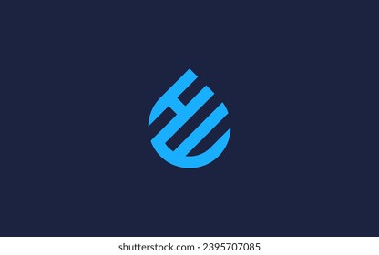 letter hw with drops logo icon design Vector design template inspiration