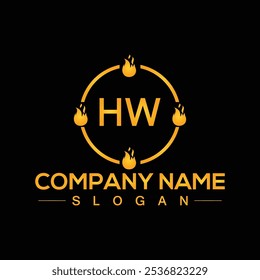 Letra HW logotipo inicial ou design de monograma