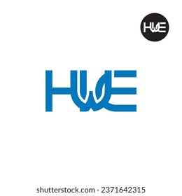 Letter HWE Monogram Logo Design