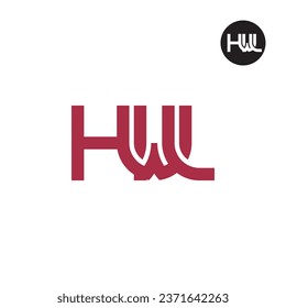 Diseño de logotipo de monograma HWL Carta