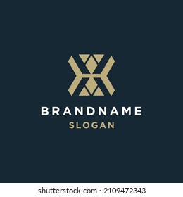 Letter hx abstract logo vector design template