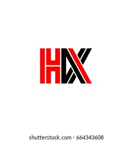 letter H,X logo vector