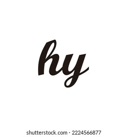 Letter hy connect geometric symbol simple logo vector