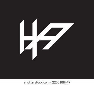 Letra HYA elementos de plantilla de diseño de icono del logotipo. Letra HYA elementos de plantilla de diseño de icono del logotipo. Plantilla del logotipo del vector de sonrisa HYA.