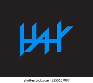 icono del logotipo de la letra HYAHY. plantilla de ilustración vectorial. Letra HYAHY del logotipo para la plantilla de diseño de vectores de empresa. Logo de la carta HYAHY. Logo de HYAHY.
