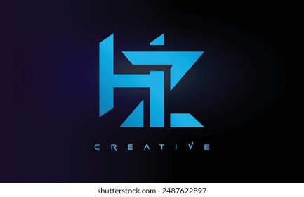 Letter HZ logo design creative custom clean two alphabet logo
