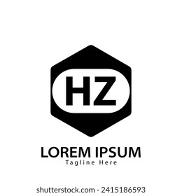 letter HZ logo. HZ logo design vector illustration for creative company, business, industry