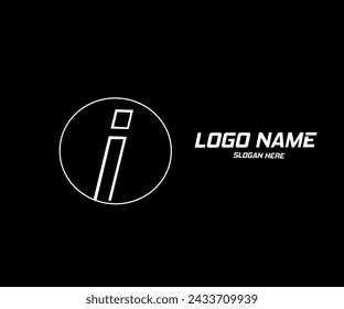 letter "i " circle monogram logo design, simple vector logo design fit for your brand, business, etc

