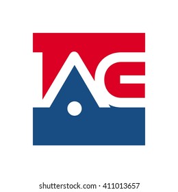 letter I, A and G logo vector.