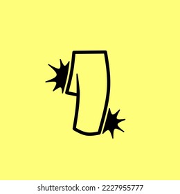 Letter "I" grafitti with yellow background for t-shirt and hoodie