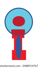
Letter "i" icon on white background. Vector illustration. Eps 10. for the design of your projects and presentations, for the symbolic design of information.