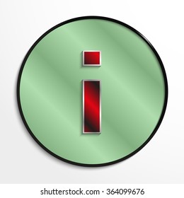 Letter "I" of the Latin alphabet. Vector illustration.