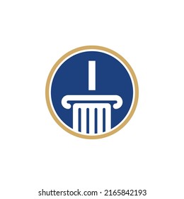 Letter I, Law Logo Vector 012