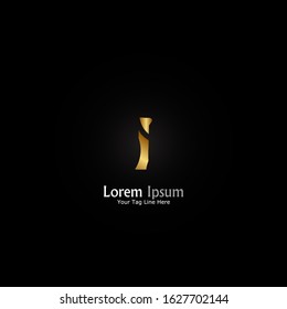 "letter I". Minimalist, simple,digital and modern logo design.