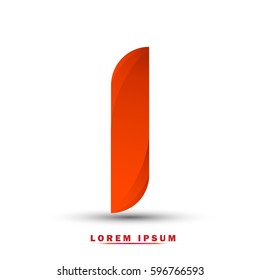  Letter i. Modern concept. elegant and simple typographic
