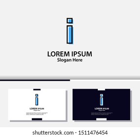 Letter i, modern logo and icon. vector design template element.EPS10