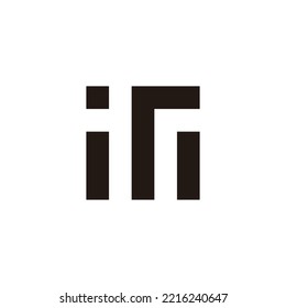 Letter i, r and m square geometric symbol simple logo vector