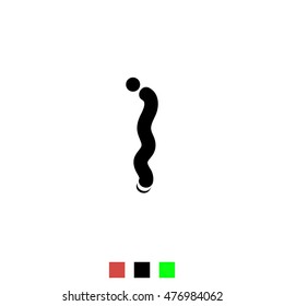 Letter I. Stylized letter of the English alphabet. Black font isolated on white background, the template element. For the logo, print, web design, icons.