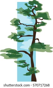 Letter I, tree. japan