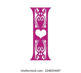 Letter I, Valentine Alphabet Monogram
Sublimation vector design file, for mug, t-shirt, vase, pillow case. etc